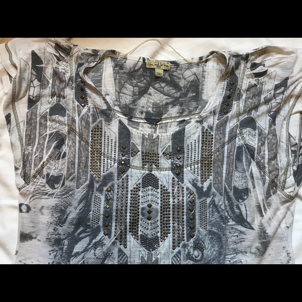 Graphic T with embellishments